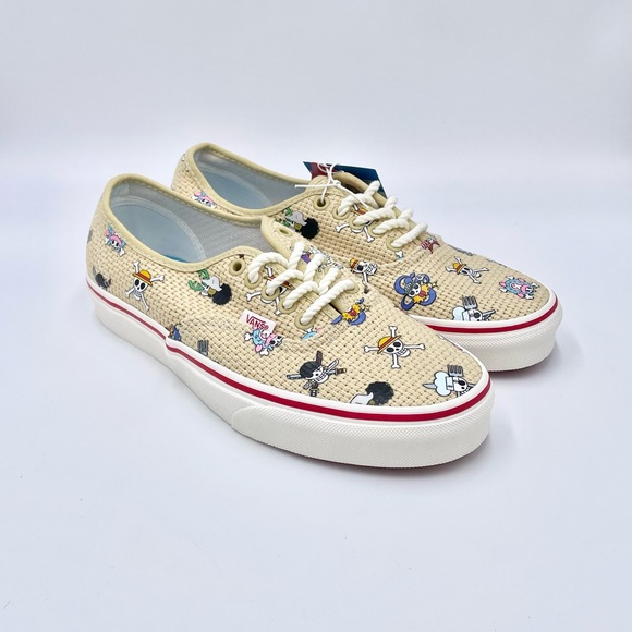 Vans x ONE PIECE Authentic Straw Hat Crew Skate Shoe Natural M 7.5 / Women’s 9 - Picture 2 of 13
